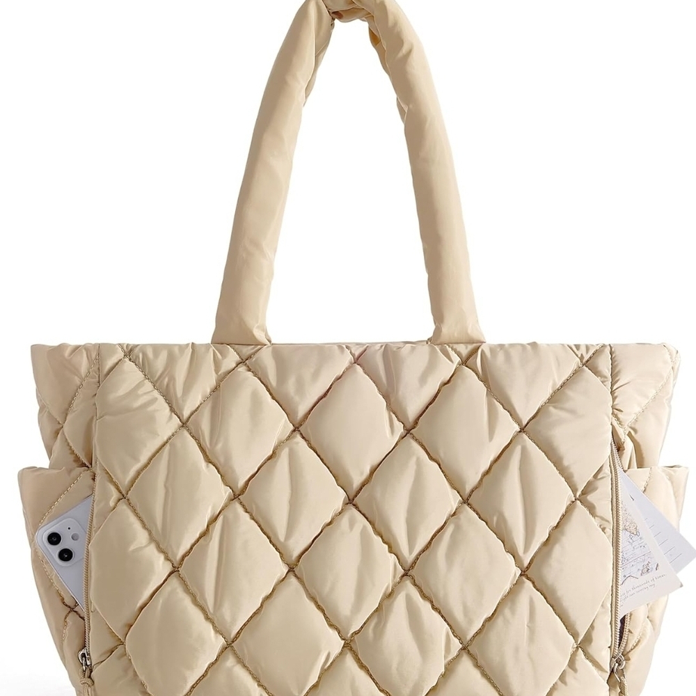 BAGSMART Quilted Tote Bag